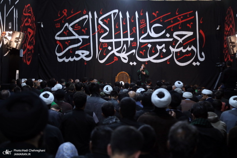 دسته عزاداری شهادت امام عسکری(ع) با حضور آیت العظمی وحید خراسانی
