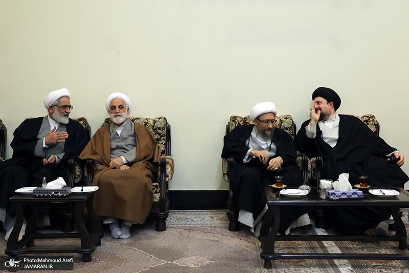 تجدید میثاق رئیس قوه قضائیه و مسئولان عالی قضایی با آرمان‌های امام خمینی(س)