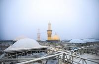 هوای مه‌آلود بین‌الحرمین در کربلای معلی (6)