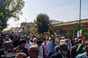 راهپیمایی مردم قم در اعتراض به هتک حرمت تمثال حضرت امام (س)