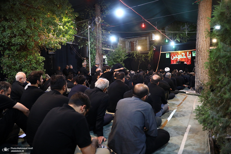 مجلس عزای اباعبدالله الحسین(ع) با سخنرانی استاد فیاض بخش و با حضور علی لاریجانی