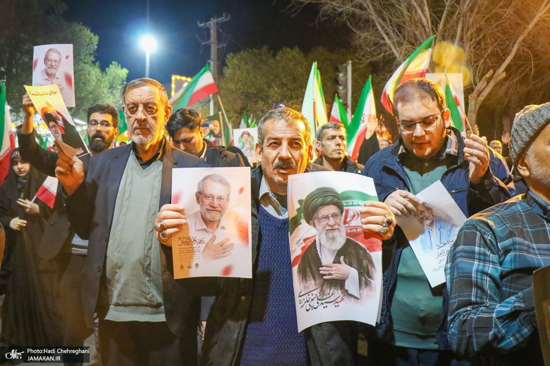 مراسم استقبال و وداع با پیکر مطهر شهید علی لاریجانی در قم
