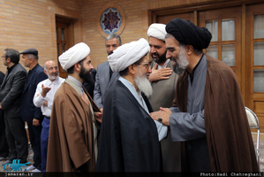 مراسم بزرگداشت والده آیت الله واعظ موسوی در بیت علامه طباطبایی قم