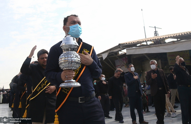 عزاداری خادمین حرم کریمه اهل بیت در روز شهادت امام رضا(ع)