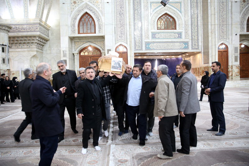 مراسم تشییع حجت الاسلام حاج شیخ مصطفی قنبرپور در حرم امام خمینی (س)