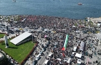 تجمع هزاران نفری در استانبول برای حمایت از فلسطین (1)