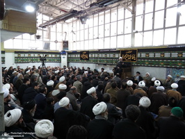 عزاداری در بیوت مراجع عظام تقلید و علما در سالروز شهادت حضرت فاطمه(س)