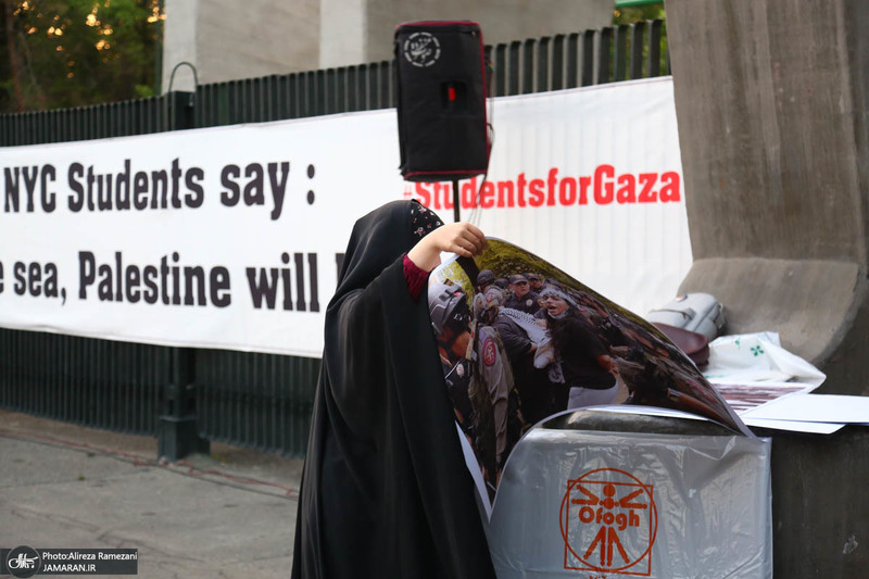 اجتماع دانشجویان تهران در همبستگی با دانشجویان آمریکایی و اروپایی حامی فلسطین