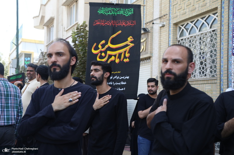 دسته عزاداری شهادت امام عسکری (ع) با حضور آیت‌الله العظمی وحید خراسانی
