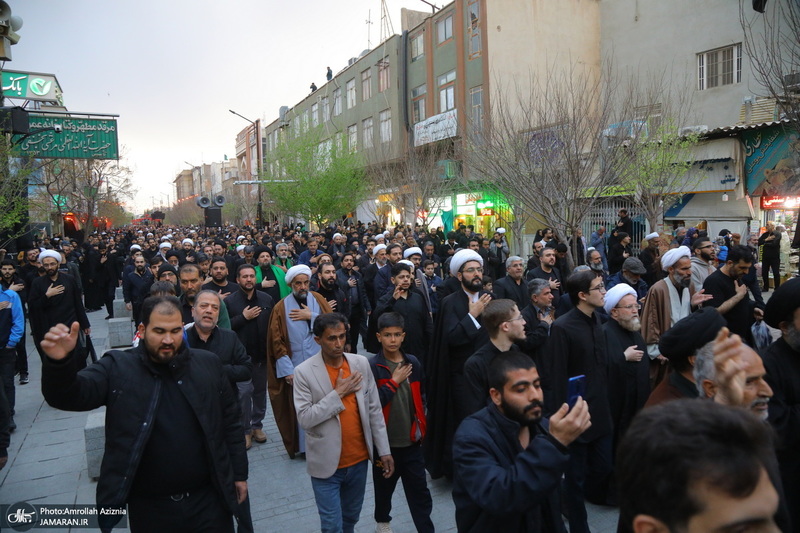 دسته عزاداری شهادت حضرت علی (ع) با حضور آیت‌الله العظمی وحید خراسانی