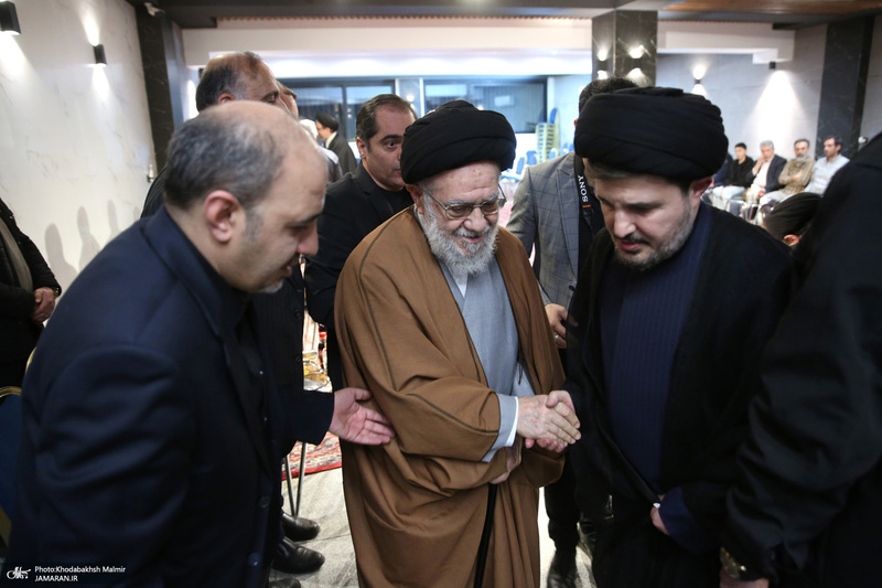 حضور سید حسن خمینی در منزل آیت الله امام جمارانی