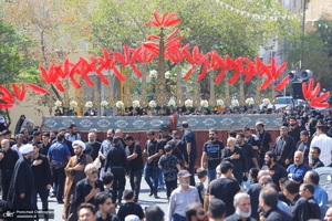 دسته عزاداری شهادت امام عسکری (ع) با حضور آیت‌الله العظمی وحید خراسانی
