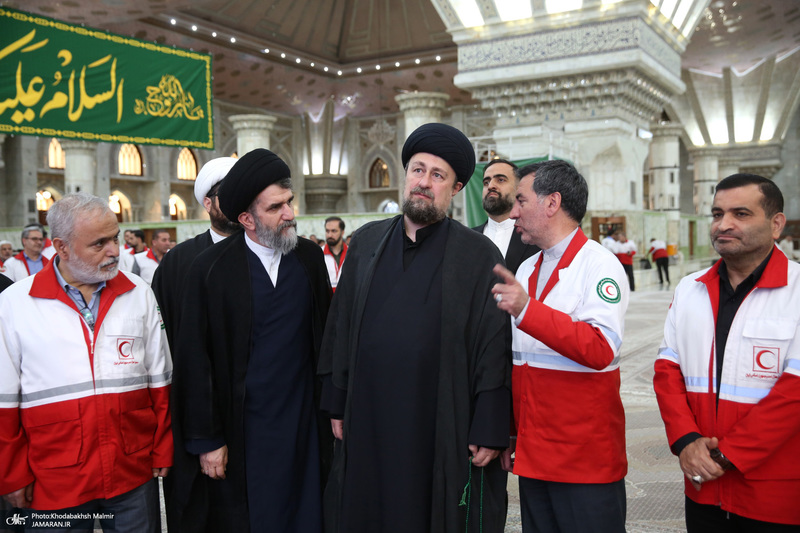 دیدار امدادگران هلال احمر با سید حسن خمینی