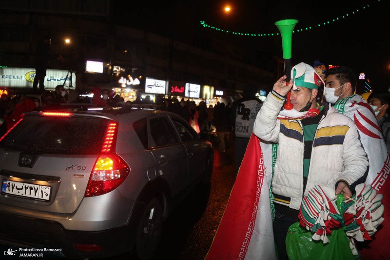شادی مردم پس از صعود تیم ملی به جام جهانی قطر