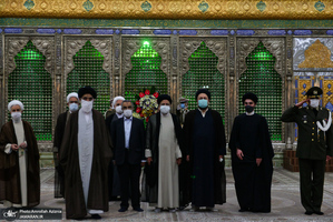 تجدیدمیثاق رئیس قوه قضائیه و مسئولان عالی قضایی با آرمان‌های حضرت امام خمینی(س)