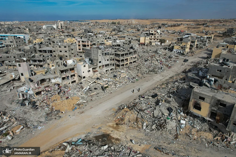 تصاویر هوایی از  ویرانی‌ها و خسارت‌ها در غزه پس از آتش‌بس