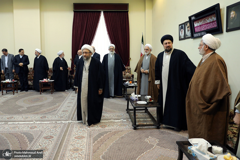 تجدید میثاق رئیس قوه قضائیه و مسئولان عالی قضایی با آرمان‌های امام خمینی(س)