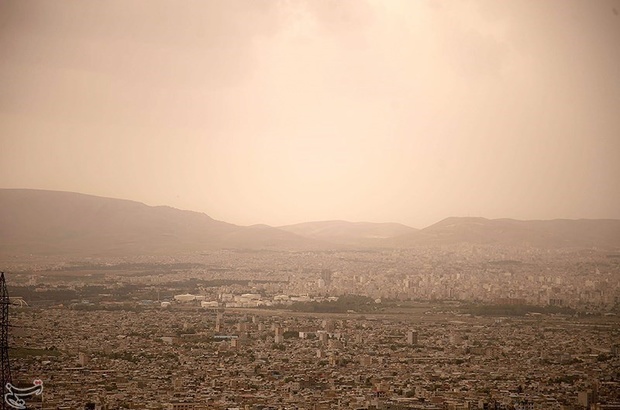 هوای کرمانشاه در وضعیت بحرانی + عکس