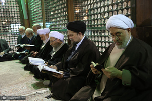 تجدید میثاق رئیس و جمعی از اعضای مجمع تشخیص مصلحت نظام با آرمان‌های امام خمینی (س)-2