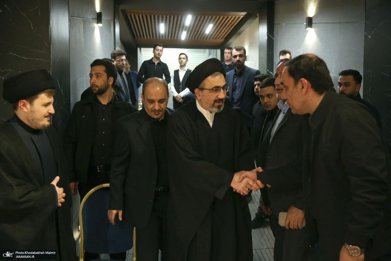 حضور سید حسن خمینی در منزل آیت الله امام جمارانی