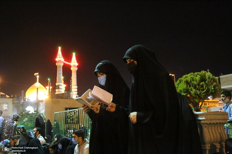 مراسم احیای شب بیست و یکم ماه رمضان در حرم کریمه اهل بیت(س)