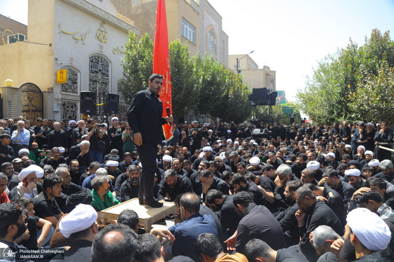 دسته عزاداری شهادت امام عسکری (ع) با حضور آیت‌الله العظمی وحید خراسانی