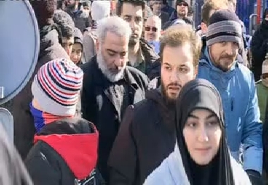 حضور فرزندان شهید سلیمانی در راهپیمایی 22 بهمن 
