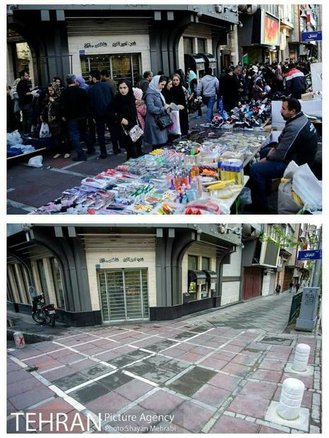 تصاویر/ تهران قبل و بعد از طرح فاصله گذاری اجتماعی برای کرونا