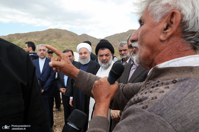 بازدید روحانی از مناطق سیل زده استان لرستان