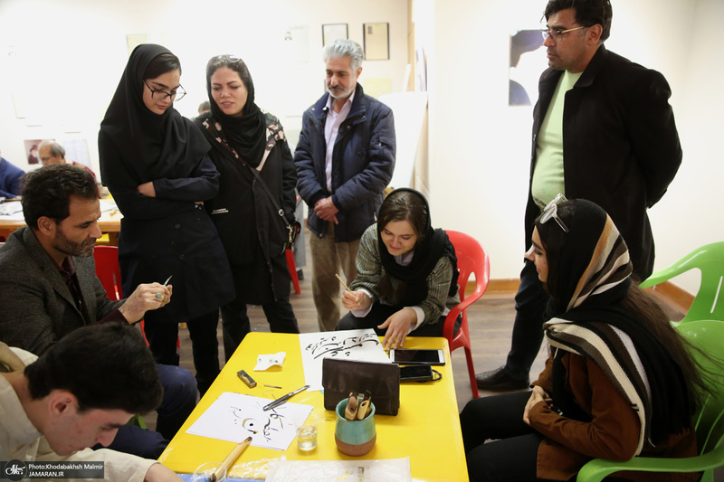 کارگاه خوشنویسی و خطاطی در هفته فرهنگی بر آستان آفتاب