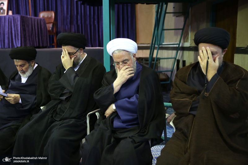 مراسم چهلمین روز مرحوم آیت الله صانعی در حسینیه جماران
