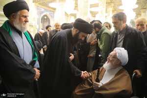 مراسم ترحیم و بزرگداشت آیت الله سید محمدعلی شیرازی در مسجد اعظم قم