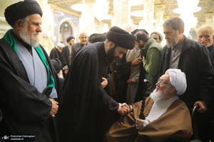 مراسم ترحیم و بزرگداشت آیت الله سید محمدعلی شیرازی در مسجد اعظم قم
