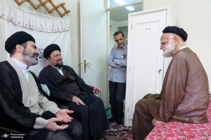 آخرین دیدار سید حسن خمینی با مرحوم آیت الله موسوی تهرانی (ره)