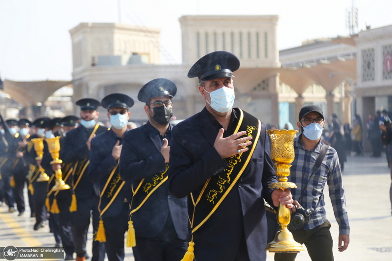 عزاداری خادمین حرم کریمه اهل بیت در روز شهادت امام رضا(ع)