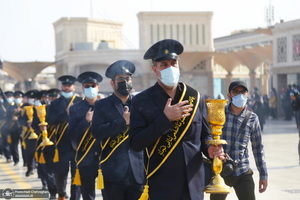 عزاداری خادمین حرم کریمه اهل بیت در روز شهادت امام رضا(ع)