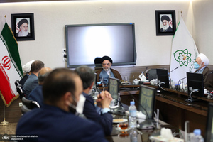 دیدار سرپرست موسسه تنظیم و نشر آثار امام خمینی(س) با مدیر حوزه علمیه خراسان / سید مصباح عاملی