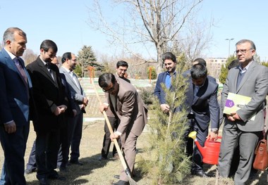 روابط عمومی های همدان در مزار شهدای گمنام نهال کاشتند