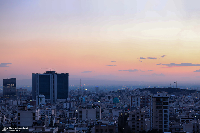 غروب خاص و زیبای تهران