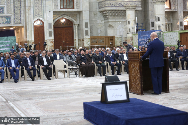 تجدید میثاق رئیس و جمعی از نمایندگان مجلس شورای اسلامی با آرمان‌های امام خمینی(س)-2