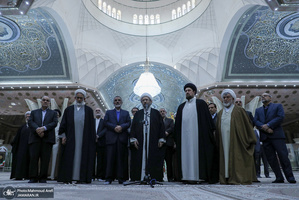 تجدید میثاق رئیس قوه قضائیه و مسئولان عالی قضایی با آرمان‌های امام خمینی(س)