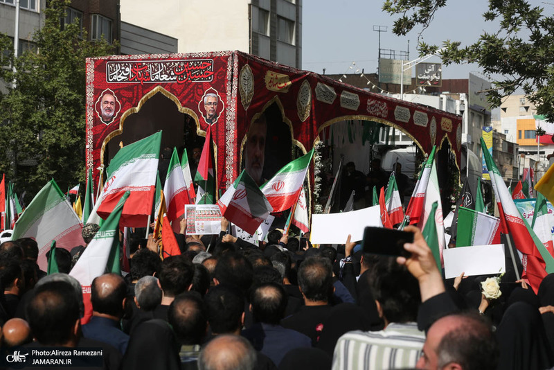 مراسم تشییع شهدای جنگ تحمیلی رژیم صهیونیستی در تهران-1