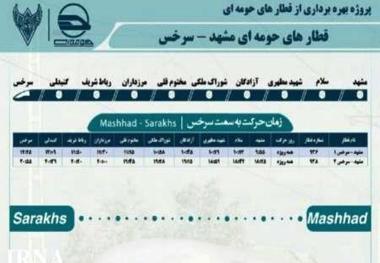 جابه جایی 130 هزار مسافر با قطار حومه ای خراسان