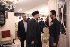 حضور سیدحسن خمینی در منزل شهیدان طهرانچی