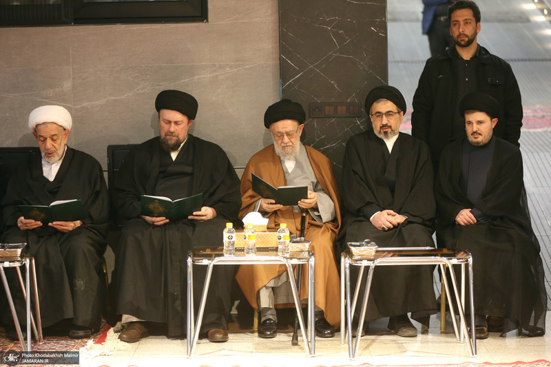 حضور سید حسن خمینی در منزل آیت الله امام جمارانی