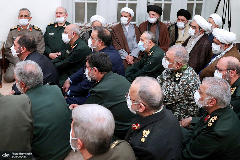 دیدار جمعی از فرماندهان ارشد نیروهای مسلح با فرمانده معظم کل قوا