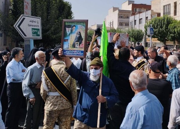 مراسم تشییع پیکر مادر ژاپنی شهید «محمد بابایی»
