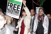 مدل معروف در تظاهرات همبستگی با فلسطین+ تصاویر