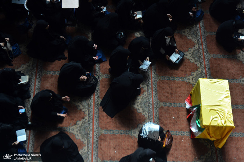 مراسم تشییع و تدفین 2 شهید گمنام در دانشگاه آزاد تهران جنوب