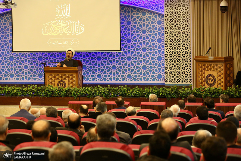 مراسم ختم مادر همسر حجت السلام ‌و المسلمین علی اکبر ناطق نوری و عباس آخوندی